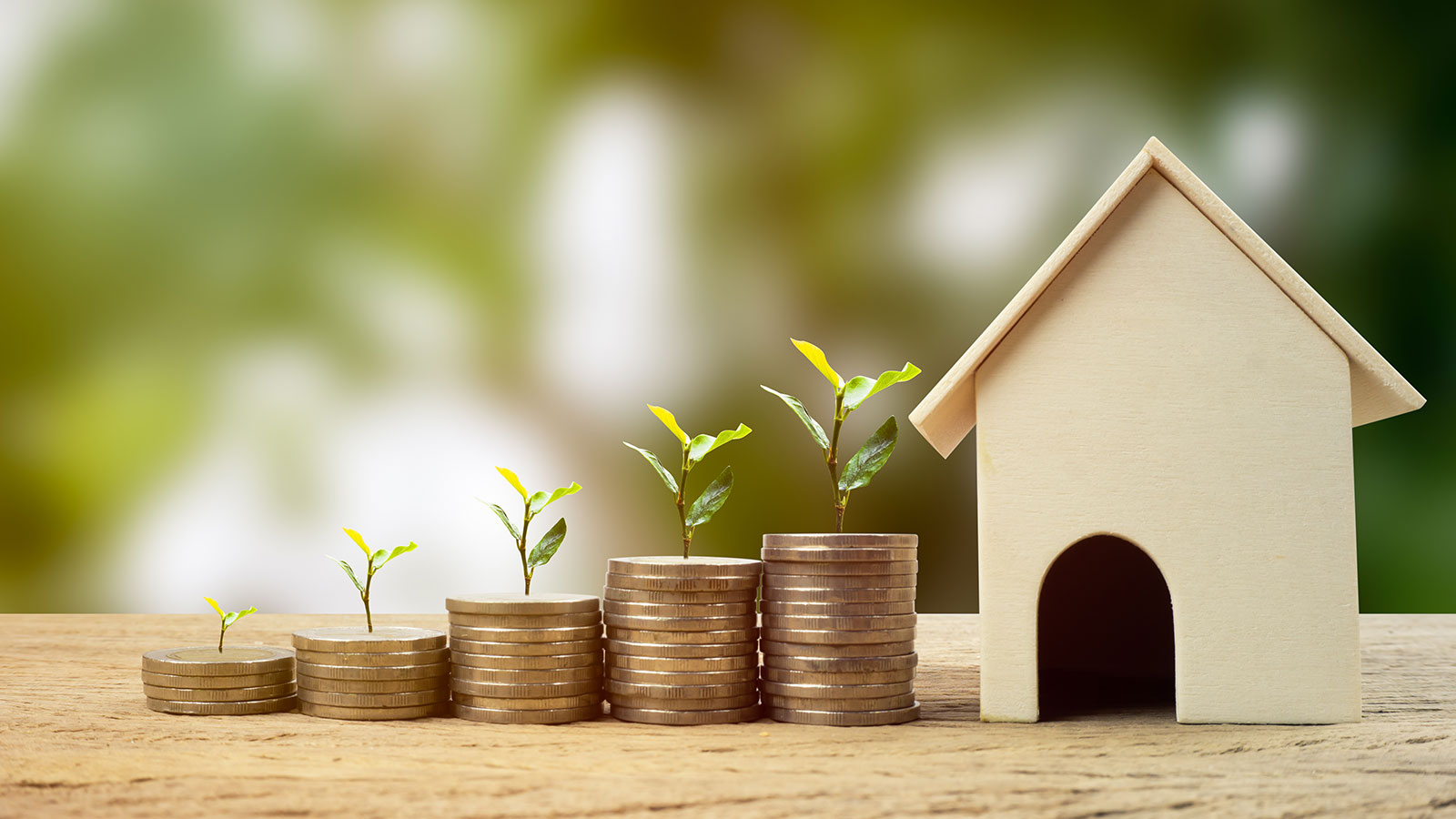 Real estate investment, Money savings for buy new home, Financial wealth management concept.